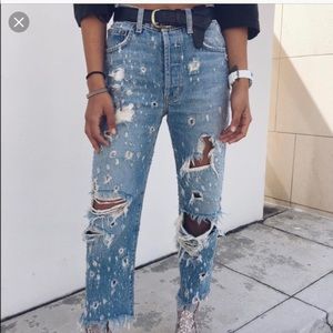 Bullet Hole Carmar Jeans from LF size 25
